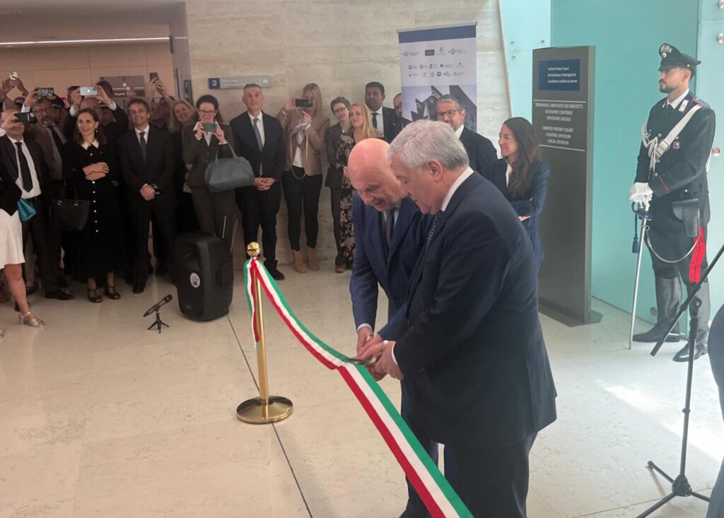 simone billi all'inaugurazione del tribunale unificato dei brevetti a milano